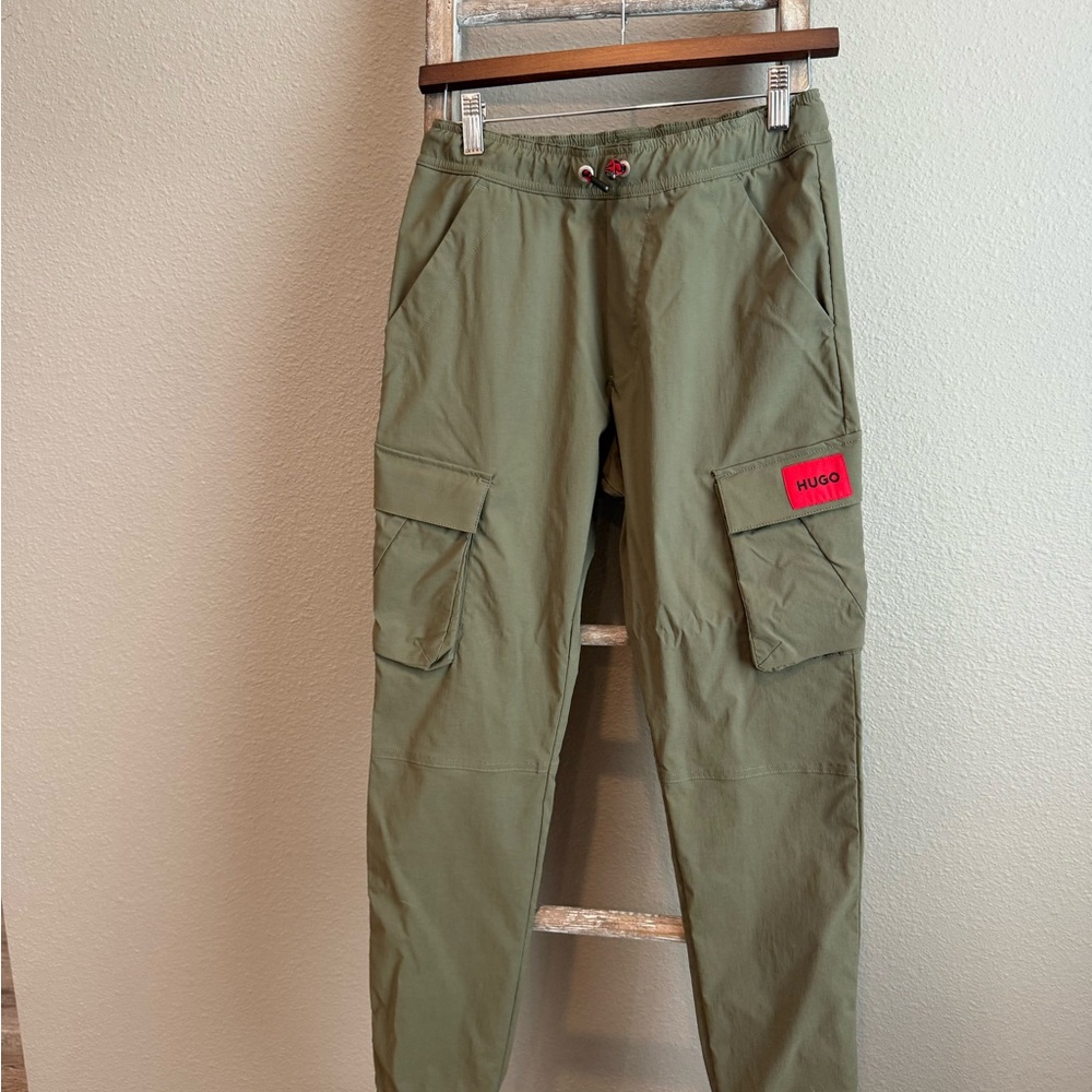HUGO Green Cargo Pants with Utility Style 14Y